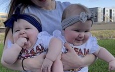 Everyone was stunned by the size of a young mother's enormous twins.