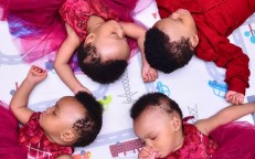 A Nigerian mother of twins celebrates the first birthday of her quadruplets – How Adorable!